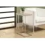 Monarch Specialties 3203, Chrome Accent Metal Base, C Table, Natural Monarch Specialties 3203, Chrome Accent Metal Base, C Table, Natural