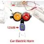 Universal Car Horn,Motorcycle Electric Horns,Auto Horns Loud kit 12V 125db Waterproof Round Loud Horn Speaker(Red and Orange) Universal Car Horn,Motorcycle Electric Horns,Auto Horns Loud kit 12V 125db Waterproof Round Loud Horn Speaker(Red and Orange)