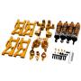 lahomia Metal Upgrade Parts Fits for Wltoys 144001 1/14 - Shock Absorbers & Front Rear Steering Arm & C Carrier - Golden