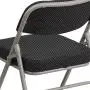 Flash Furniture HERCULES Series Premium Curved Triple Braced & Double Hinged Black Pin-Dot Fabric Metal Folding Chair Flash Furniture HERCULES Series Premium Curved Triple Braced & Double Hinged Black Pin-Dot Fabric Metal Folding Chair