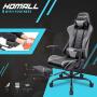 Homall Gaming Chair Computer Office Chair Ergonomic Desk Chair with Footrest Racing Executive Swivel Chair Adjustable Rolling Task Chair (Gray)
