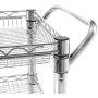 Seville Classics 3-Tier UltraDurable Commerical-Grade Heavy-Duty NSF-Certified Service Utility Storage Cart, 33.75'' W, Chrome