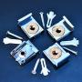 Shappy 2 Sets (8 Pieces) Spring Loaded Mirror Hanger Clips Set Unframed Mirror Mount Clips with Rawl Plugs and Screws