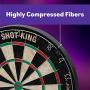 Viper by GLD Products Shot King Regulation Bristle Steel Tip Dartboard Set with Staple-Free Bullseye, Galvanized Metal Radial Spider Wire; High-Grade Compressed Sisal Board with Rotating Number Ring, Includes 6 Darts, Black, 17.75 inch