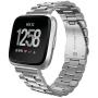Kmasic Compatible Fitbit Versa/Fitbit Versa 2 Bands, Stainless Steel Metal Replacement Bracelet Strap Band for Fitbit Versa Sports Smart Fitness Watch