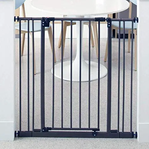 Toddleroo by North States 38.5” Wide Extra Tall Easy Close Baby Gate: Sturdy Safety gate with one Hand Operation. Pressure Mount. Fits 28-38.5” Wide. (36'' Tall, Bronze)