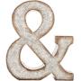 Galvanized Metal 3D Wall Letter Block Monogram Ampersand Wedding Engagement Decor