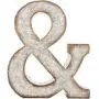 Galvanized Metal 3D Wall Letter Block Monogram Ampersand Wedding Engagement Decor