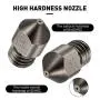 Endlesss 3D Printer Hardened Steel MK8 Nozzle 0.4 mm for 1.75 mm Makerbot, Creality CR-10 All Metal Hotend, Ender 3/ Ender 3 pro, CraftBot, Prusa i3 3D Printer (6 Pack)