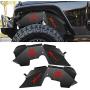 Nilight Front Inner Fender LinersWheel Cover Fit for 2007-2018 Wrangler JK JKU 4WD (4-Door/2-Door) Unlimited Bolt-on Style Fender Flares Splash Guards,2 Years Warranty