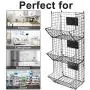 3 Tier Hanging Wire Basket - Wall Mounted Storage Bins for Pantry with Removable Chalkboards, Kitchen Fruit and Vegetable Storage Baskets, Metal Shelves Pantry Organization Containers Rack Produce Bin 3 Tier Hanging Wire Basket - Wall Mounted Storage Bins for Pantry with Removable Chalkboards, Kitchen Fruit and Vegetable Storage Baskets, Metal Shelves Pantry Organization Containers Rack Produce Bin