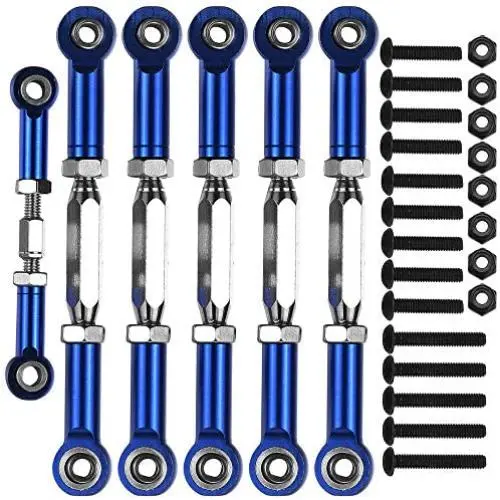 7-Pack Adjustable Alloy Turnbuckles Aluminum Camber Toe Links Set for 1/10 Traxxas Slash 2WD RC Truck Upgrade Hop-Up Parts 7-Pack Adjustable Alloy Turnbuckles Aluminum Camber Toe Links Set for 1/10 Traxxas Slash 2WD RC Truck Upgrade Hop-Up Parts
