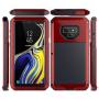Galaxy Note 9 Case,Lilycase Armor Heavy Duty Hybrid Aluminum Metal Shockproof Military Shockproof Hard Cover for Samsung Galaxy Galaxy Note 9 Newest - Red