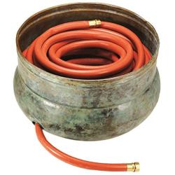 Good Directions 448B Sonoma Hose Pot, Holds Up To 150-Feet of Hose, Brass