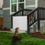 EasyBaby Products Extra Wide Indoor Outdoor Retractable Baby Gate, 33'' Tall, Extends up to 71'' Wide, White