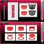 Transformers car one-Button Start Button Protective Cover Interior Modification Ignition Device Switch Metal Decorative Stickers (Red)