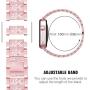 Mosonio Compatible with Apple Watch Band 38mm 40mm 42mm 44mm with Case Women, Jewelry Replacement Metal Wristband Strap with 2 Pack Bling PC Protective Cover for iWatch Series 6/5/4/3/2/1(Pink)