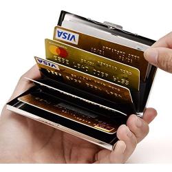 RFID Credit Card Holder Metal Wallet Stainless Steel Credit Card Protector Case Business Card Holder for Men or Women