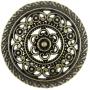 Bezelry 8 Pieces Metal Lacework Filigree Antique Brass Metal Shank Buttons. 30mm (Antique Brass)