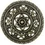Bezelry 8 Pieces Metal Lacework Filigree Antique Brass Metal Shank Buttons. 30mm (Antique Brass)