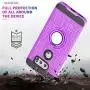 LG V35 Case,LG V35 ThinQ / V30 / LG V30S / LG V30 Plus Case with HD Phone Screen Protector,Ymhxcy 360 Degree Rotating Ring & Bracket Dual Layer Resistant Back Cover for LG V30 +ZH Purple