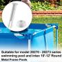 Ponwec 12 PCS Plastic Pool Joint Pins 12136 (2.16in) for Intex 14ft-16ft (2016 Season & 2016 After) Metal & Prism Frame Pools with Extra Rubber Seals Pool Replacement Parts