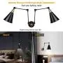 2 Pack Swing Arm Wall Sconces - Adjustable Hardwired Swing Arm Wall Lights Industrial Metal Vintage Wall Mount Lamp 2 Pack Swing Arm Wall Sconces - Adjustable Hardwired Swing Arm Wall Lights Industrial Metal Vintage Wall Mount Lamp