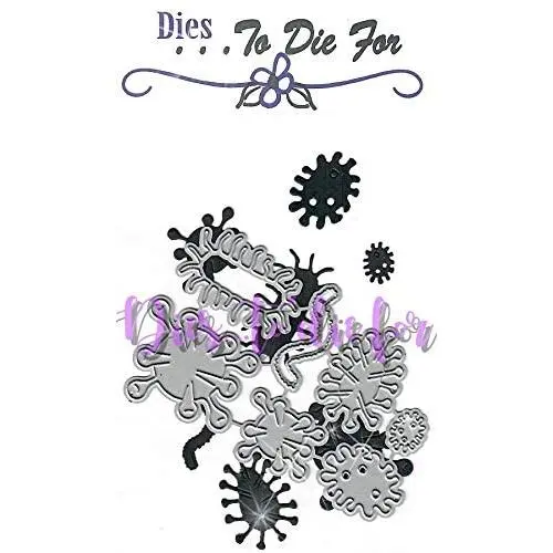 Dies to die for Metal Craft Cutting die - Germs - Virus Structure - Size in Description Dies to die for Metal Craft Cutting die - Germs - Virus Structure - Size in Description