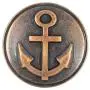 Bezelry 12 Pieces Anchor Metal Shank Buttons 25mm (1 inch) (Antique Copper) Bezelry 12 Pieces Anchor Metal Shank Buttons 25mm (1 inch) (Antique Copper)