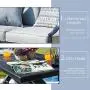 LOKATSE HOME 4 Pieces Outdoor Conversation Furniture Bistro Metal Seating Patio Armchairs Loveseat Set with Cushion & Coffee Table, 4 pcs Chair, Grey LOKATSE HOME 4 Pieces Outdoor Conversation Furniture Bistro Metal Seating Patio Armchairs Loveseat Set with Cushion & Coffee Table, 4 pcs Chair, Grey