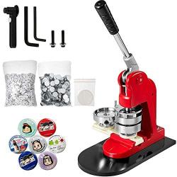 Mophorn Button Maker Badge Maker Machine Badge Punch Press Pin Button Maker with Free Button Parts and Circle Cutter (500pcs, 75mm)