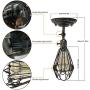 Industrial Wall Sconce, CHICLUX 2 Pack Rustic Metal Wire Cage Wall Lamp Fixture with Dimmable On/Off Switch for Bedroom Farmhouse Barn Porch, Oil Rubbed Bronze Finish