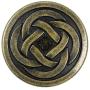 Bezelry 12 Pieces Tiny Celtic Knot Metal Shank Buttons. 20mm (3/4 inch) (Antique Brass) Bezelry 12 Pieces Tiny Celtic Knot Metal Shank Buttons. 20mm (3/4 inch) (Antique Brass)