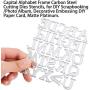 GORGECRAFT 3pcs Metal Frame Cutting Dies Number Alphabet Carbon Steel Embossing Stencil Template Mould for DIY Card Making Scrapbooking Paper Craft Photo Album
