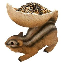 HUNTHAWK Chipmunk Outdoor Brown Squirrel Feeders，Birdfeeder fit for Outside Woodland Squirrels and Other Animals