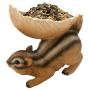 HUNTHAWK Chipmunk Outdoor Brown Squirrel Feeders，Birdfeeder fit for Outside Woodland Squirrels and Other Animals