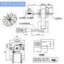 Bathroom Vent Fan Motor and Blower Wheel Replacement Electric Motors Kit Compatible with Nutone Broan 50CFM 120V