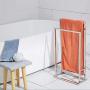 Naturous Freestanding Towel Rack 2 Tier Metal Towel Bar Stand Stainless Steel Bathroom Towel/Kitchen Towel Rack Stand