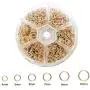 1390Pcs Jewelry Making Findings Beading Suppliers Open Jump Rings 4mm 5mm 6mm 7mm 8mm 10mm Gold Plated Circle Metal Connectors with Storage Box Keychain Necklaces Bracelet Making Supplies 1390Pcs Jewelry Making Findings Beading Suppliers Open Jump Rings 4mm 5mm 6mm 7mm 8mm 10mm Gold Plated Circle Metal Connectors with Storage Box Keychain Necklaces Bracelet Making Supplies