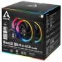 ARCTIC BioniX P120 A-RGB (Bundle 3 pc, incl. A-RGB Controller) - 120 mm Pressure-Optimised Fan with A-RGB, PWM, Cooler, Fluid Dynamic Bearing, 400-2300 RPM - Black (ACFAN00156A)