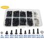 340PCS RC Screws Kit Repair Tool M3 Flat Head/Round Head &M3 M4 Flat Washers for 1:10 HSP Redcat Traxxas Tamiya SCX10 HPI RC Car Parts