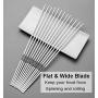 Metal Skewers for Grilling, 304 Stainless Steel Kabob BBQ Flat Sticks 13 Inch Extra Long for Rotating Grill (22 PCs with Tube Storage)