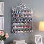 DAZONE Nail Polish Holder, DIY 6 Tier Metal Nail Polish Rack Nail Polish Wall Rack Organizer Holds 120 Bottles Nail Polish White Nail Polish Shelf Wall Mount