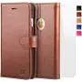OCASE iPhone 6S Case [Free Screen Protector Included] Leather Flip Wallet Case for iPhone 6 / 6S Devices - Brown