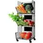 X-cosrack 3 Tier Metal Wire Baskets -Wall Storage Basket Organizer with Wheel, S-Hooks,Adjustable Chalkboards- Hanging Baskets for Kitchen,Fruit, Vegetables, Toiletries, Bathroom Rack(Black) X-cosrack 3 Tier Metal Wire Baskets -Wall Storage Basket Organizer with Wheel, S-Hooks,Adjustable Chalkboards- Hanging Baskets for Kitchen,Fruit, Vegetables, Toiletries, Bathroom Rack(Black)
