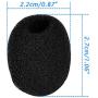 eBoot 5 Pack Mini-size Lapel Headset Microphone Windscreen, Black