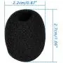 eBoot 5 Pack Mini-size Lapel Headset Microphone Windscreen, Black