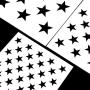 Gejoy 7 Pieces Star Stencil Template 50 Stars American Flag Template for Painting and DIY Making American Flags, 10.5 by 14.82 inch, 7 by 10 inch, 5 by 7 inch