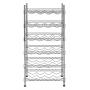 Muscle Rack WBS181435 24-Bottle Chrome Wine Rack, 18'' by 14'' by 35'', 35'' Height, 18'' Width, 660 lb. Load Capacity