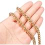 PandaHall Elite 50 inch 7MM Width Iron Purse Chain Strap Handbags Replacement Accessories for Wallet Clutch Satchel Tote Bag Shoulder Crossbody Bag with 2 Pieces Metal Buckles Gold
